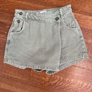 Zara Green Denim Skort. Size small.